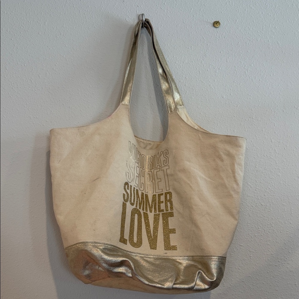 Victoria's Secret Gold Summer Love Tote - Picture 2 of 9